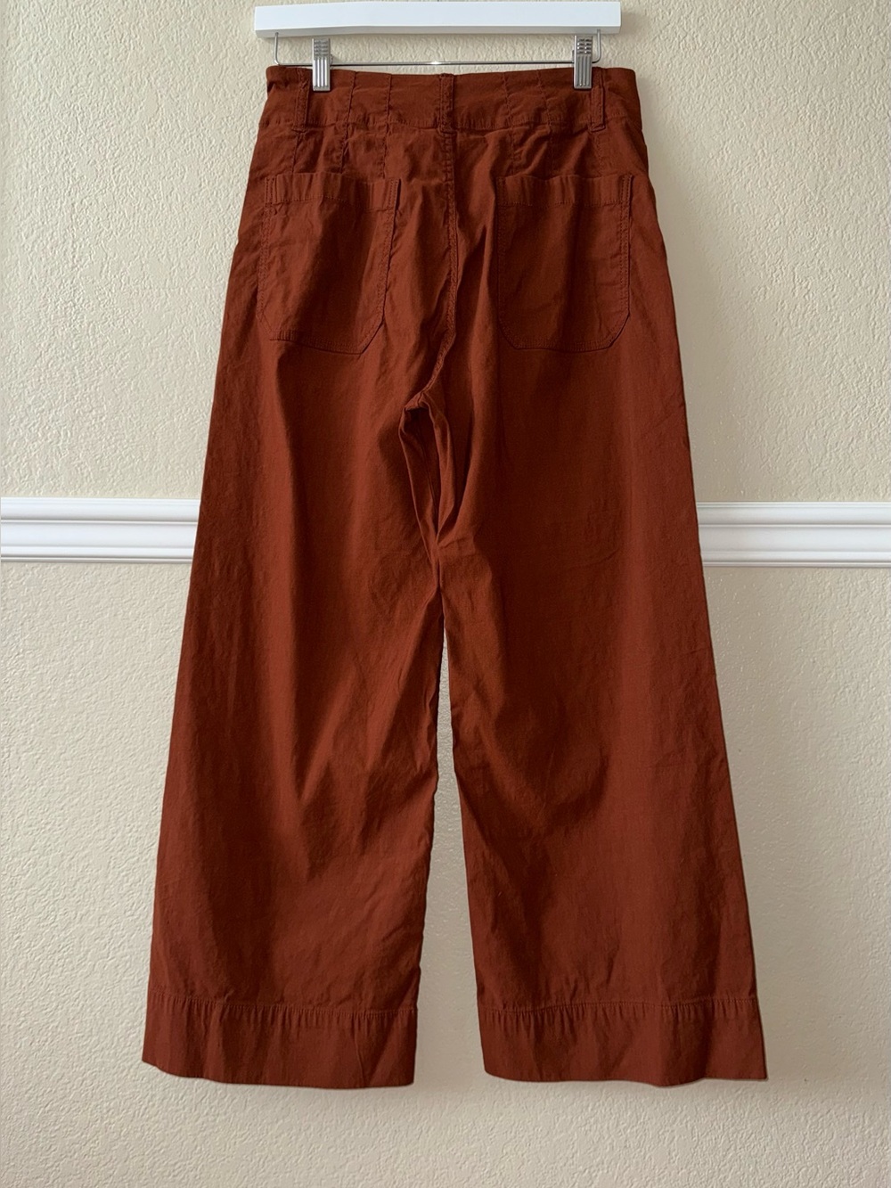 LIKE NEW Anthropologie Maeve Colette Linen Blend Cropped Wide Leg Pants 29 - Picture 2 of 11